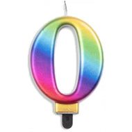 Large Number Metallic Birthday Candles