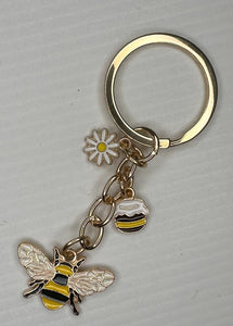 Bee Floral Keyring